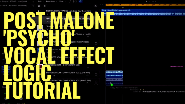 POST MALONE - 'PSYCHO' VOCAL EFFECT LOGIC TUTORIAL